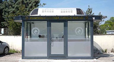 Düzce'de 7. akıllı durak hastane önüne konuldu