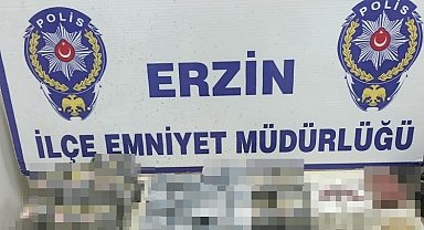 Erzin'de markette kaçak sigara ele geçirildi
