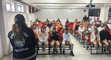 Erzincan'da öğrencilere güvenlik ve bilinçlendirme eğitimi