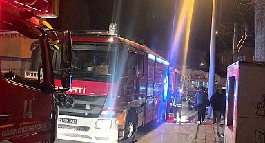 Erzurum'da metruk binada korkutan yangın