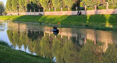 Gençlerin Kanlıkavak'ta kano keyfi