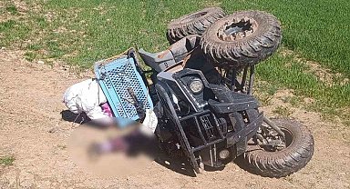 Hisarcık'ta devrilen ATV'in altında kalan kadın hayatını kaybetti