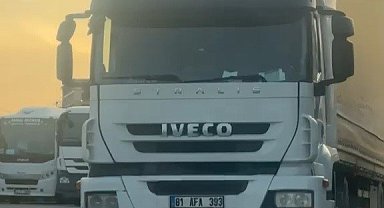 İkiz plakalı tır, vatandaşın dikkati sayesinde yakalandı