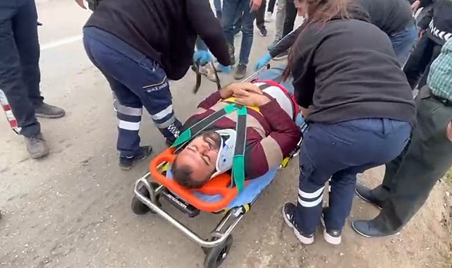 Isparta'da elma yüklü çekici kanala devrildi: 1 yaralı