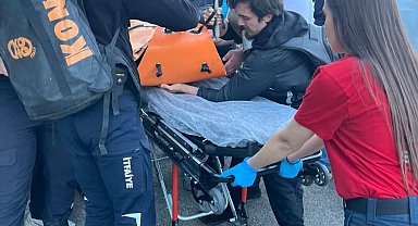 Kalp krizi geçirip dereye düştü