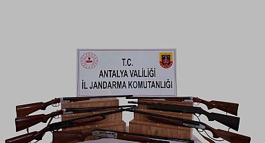 Kaş'ta 7 ruhsatsız av tüfeği ele geçirildi