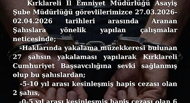 Kırklareli'nde aranan 8 kişi yakalandı
