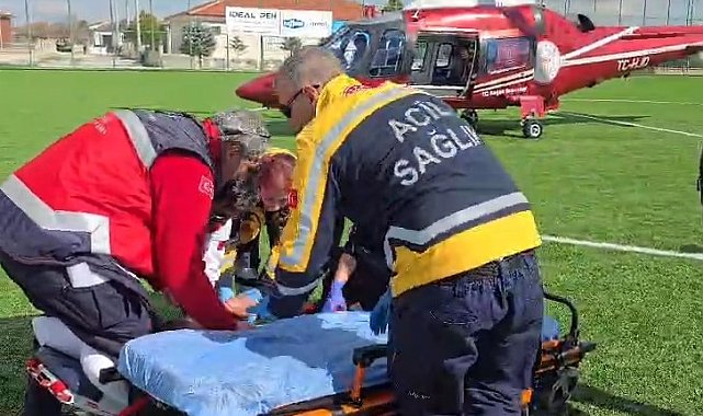 Kulu'da kalp rahatsızlığı geçiren vatandaşa hava ambulansı