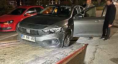 Lastikleri patlatılarak durdurulan araçtan uyuşturucu çıktı