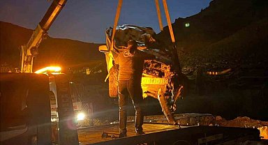 Mardin'de uçuruma devrilen hafif ticari aracın sürücüsü yaralandı