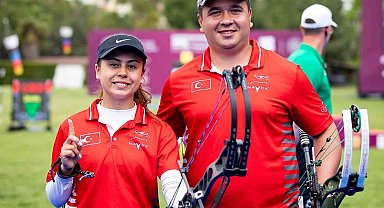 Milli okçular Hazal ve Emircan'dan altın madalya