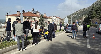 Motosikletin kontrolünü kaybeden sürücü ağır yaralandı