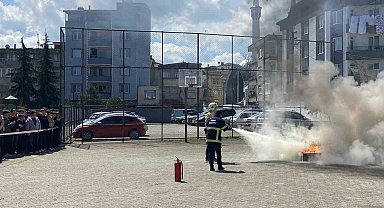 Ordu'da liseli öğrencilere hayat kurtaran yangın tatbikatı