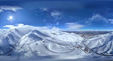 Palandöken beyaz örtüsü ile hayran bıraktı