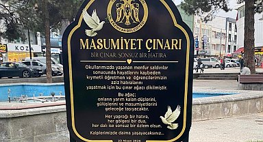 "Masumiyet Çınarları" kaybedilen canların hatırası için dikildi