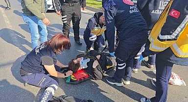 Sağlık personelinin kullandığı araç öğrenciye çarptı: 1 yaralı