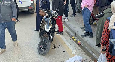 Scooterin çarptığı yaya yaralandı