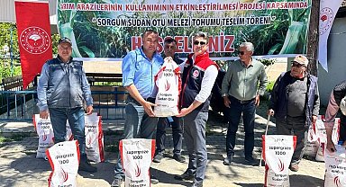 Silajlık mısıra alternatif olan sorgum otu üreticilere dağıtıldı