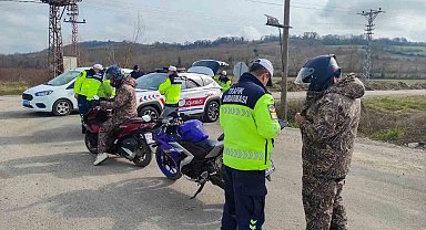 Sinop'ta motosiklet sürücülerine sıkı denetim
