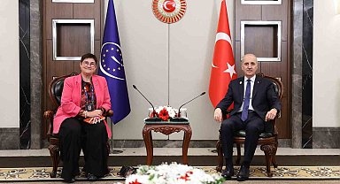 TBMM Başkanı Kurtulmuş, Avrupa Konseyi Parlamenter Meclisi Başkanı Bayr ile bir araya
