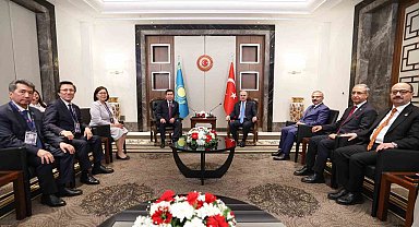 TBMM Başkanı Kurtulmuş, Kazakistan Parlamentosu Meclis Başkanı Koşanov ile görüştü