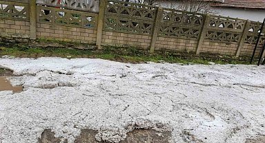 Tekirdağ'da dolu yağışı