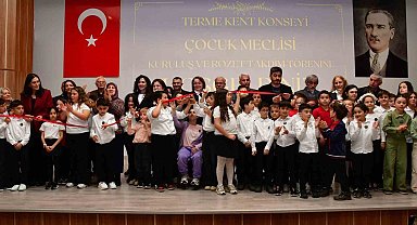 Terme'de çocuklar yönetimi katılıyor