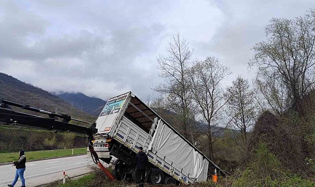 Tokat'ta tır devrildi: 3 kişi yaralandı, 6 hayvan telef oldu