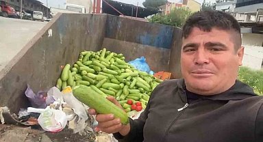 Toptancı halinde çöpe atılan sebzelere tepki