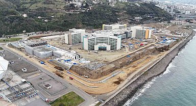 Trabzon Şehir Hastanesi inşaatında alt yapı çalışmaları sürüyor