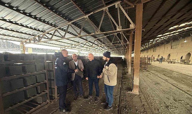 Tuğla fabrikasında üretim süreci incelendi