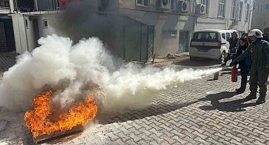 Vize'de yangın ve tahliye tatbikatı