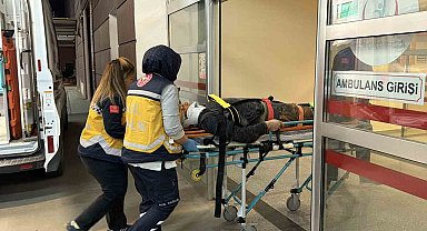 Yüksekten düşen işçi yaralandı