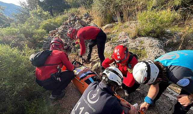 Yürüyüş yaparken, ayağı kırılan şahıs kurtarıldı