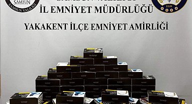 Alaçam ve Yakakent'te kaçak makaron operasyonu