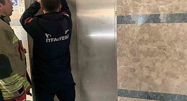 Asansör boşluğuna düşen yavru kediyi itfaiye kurtardı