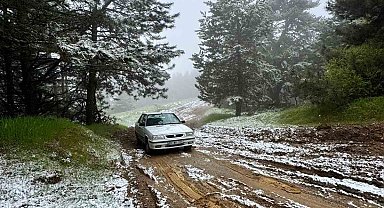 Aydın'da Mayıs ayında kar sürprizi