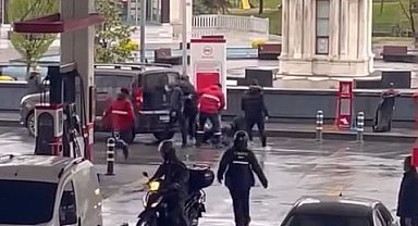Başakşehir'de akaryakıt istasyonunda tekmeli yumruklu kavga