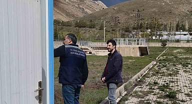 Bayburt'ta atık su arıtma tesisinde teknik inceleme yapıldı