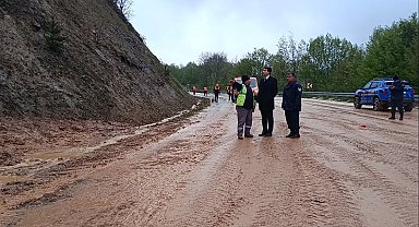 Bilecik'te sağanak yağış sonrası heyelan