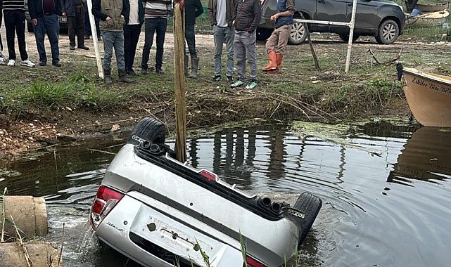 Bursa'da otomobil göle uçtu: AFAD sürücüyü ararken o olay yerine geldi