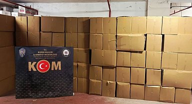 Bursa'da rekor kaçak makaron operasyonu