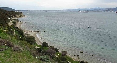 Çanakkale Boğazı'ndaki bombardımanın en net görüldüğü Baykuş iskelesi ve cephe hattı drone ile görüntülendi