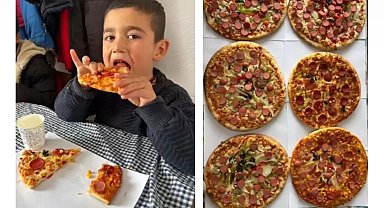 Diyadin'de öğrencilerden renkli pizza etkinliği