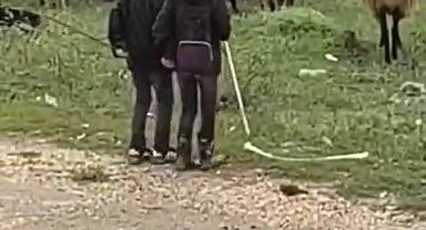 Elazığ'da minik çobanların sürü başında halayı