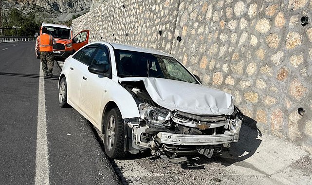 Malatya'da otomobil istinat duvarına çarptı: 1 yaralı
