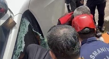 Osmaniye'de kontrolden çıkan pikap yan yattı: 2 yaralı