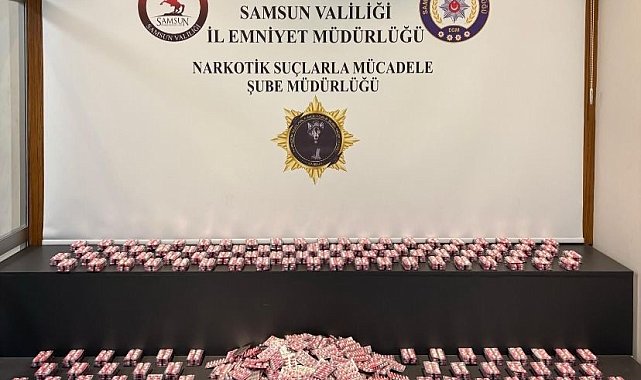 Samsun'da 11 bin 704 adet uyuşturucu hap ele geçirildi