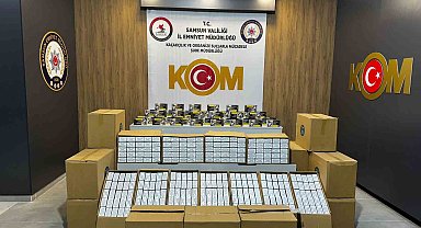 Samsun'da 410 bin adet kaçak makaron ele geçirildi