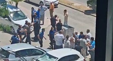 Adliye önünde yumruklu kavga